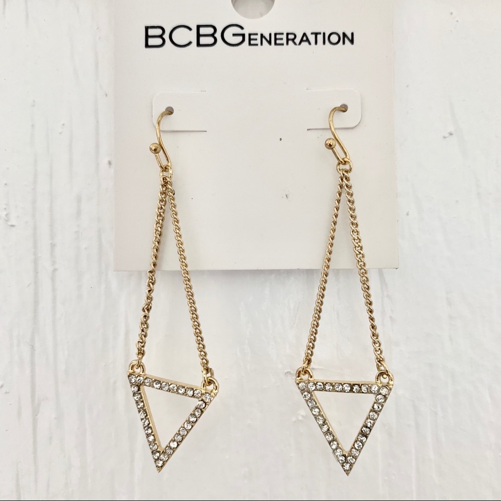 BCBGENERATION EARRINGS CHANDELIER GOLD TONED BOHO